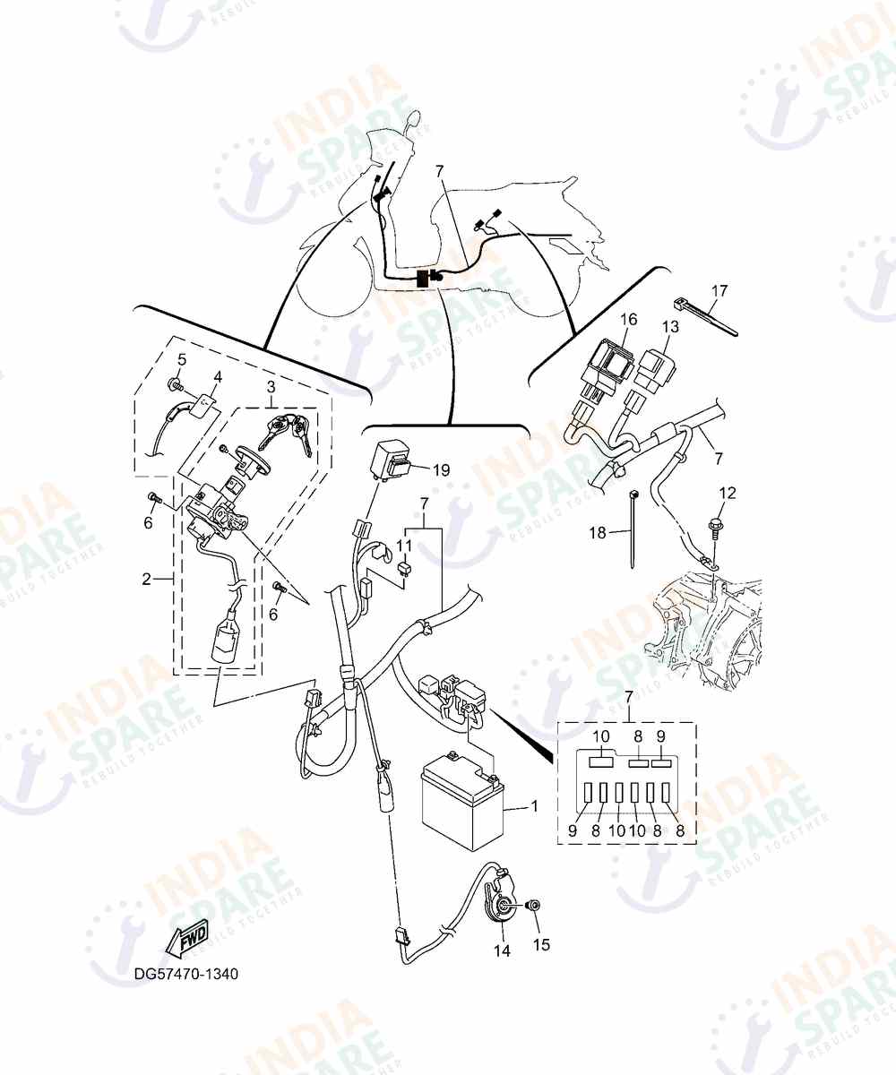 YAMAHA DG57 FASCINO 125CC DISC Series ELECTRICAL 2